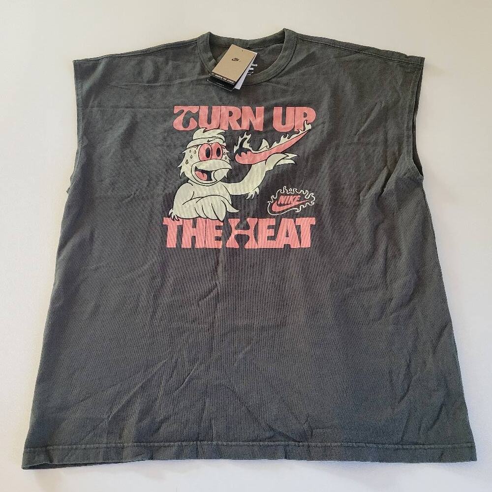 NWT Nike Turn Up The Heat Mens M Sleeveless Oversized Heavyweight Cotton T-Shirt